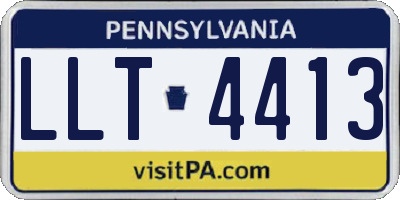 PA license plate LLT4413