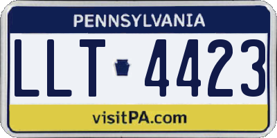 PA license plate LLT4423