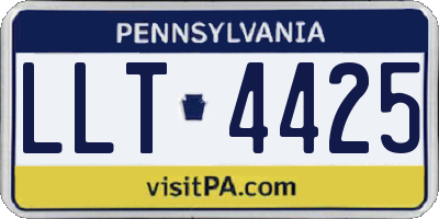 PA license plate LLT4425