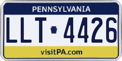 PA license plate LLT4426