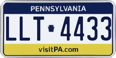PA license plate LLT4433