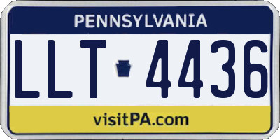 PA license plate LLT4436