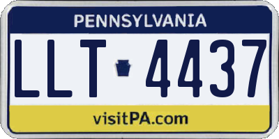 PA license plate LLT4437