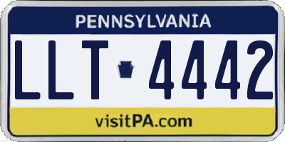 PA license plate LLT4442