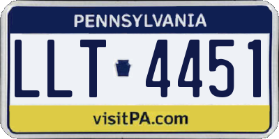PA license plate LLT4451
