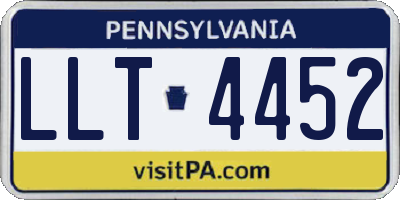 PA license plate LLT4452