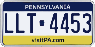 PA license plate LLT4453