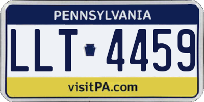 PA license plate LLT4459