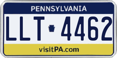 PA license plate LLT4462
