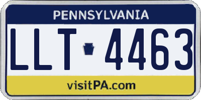 PA license plate LLT4463