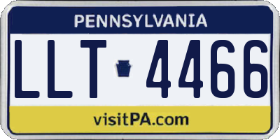 PA license plate LLT4466