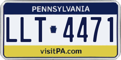 PA license plate LLT4471