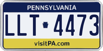 PA license plate LLT4473