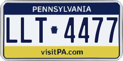 PA license plate LLT4477