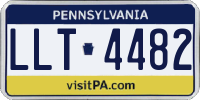 PA license plate LLT4482