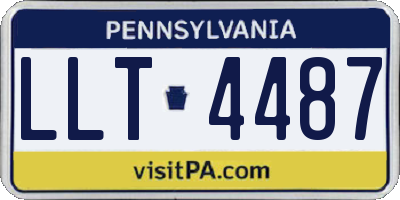 PA license plate LLT4487