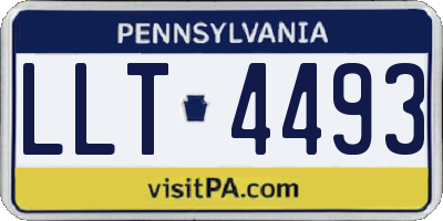 PA license plate LLT4493