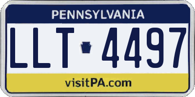 PA license plate LLT4497