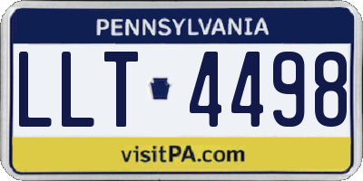 PA license plate LLT4498