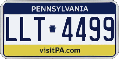 PA license plate LLT4499