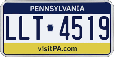 PA license plate LLT4519