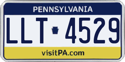 PA license plate LLT4529