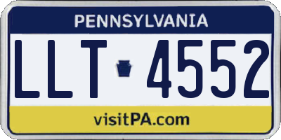 PA license plate LLT4552