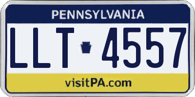 PA license plate LLT4557