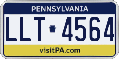 PA license plate LLT4564