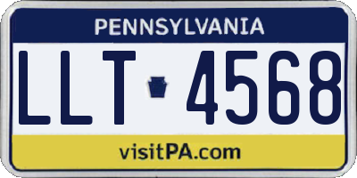 PA license plate LLT4568