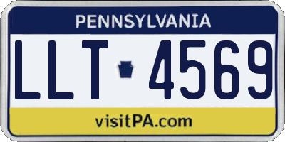 PA license plate LLT4569