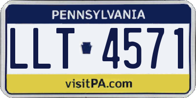 PA license plate LLT4571
