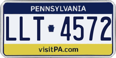 PA license plate LLT4572