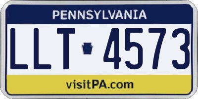 PA license plate LLT4573