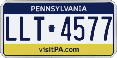PA license plate LLT4577