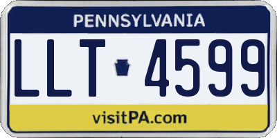PA license plate LLT4599