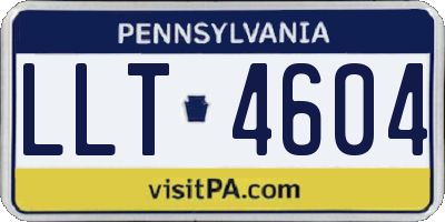 PA license plate LLT4604