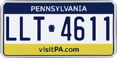 PA license plate LLT4611