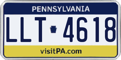 PA license plate LLT4618
