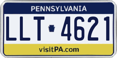 PA license plate LLT4621