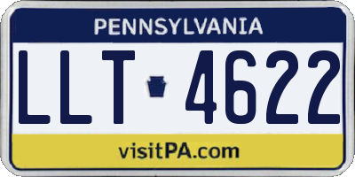 PA license plate LLT4622