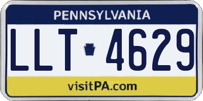 PA license plate LLT4629