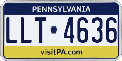 PA license plate LLT4636