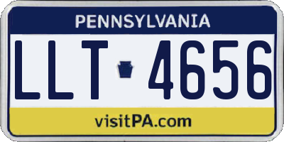 PA license plate LLT4656