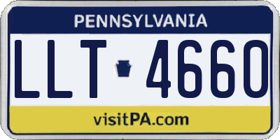 PA license plate LLT4660