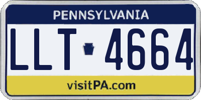 PA license plate LLT4664