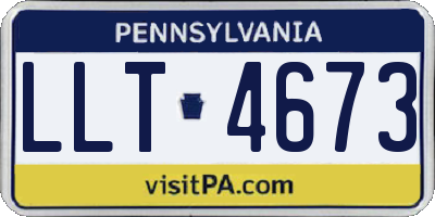 PA license plate LLT4673
