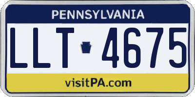 PA license plate LLT4675
