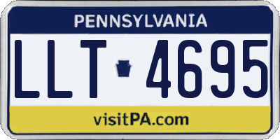 PA license plate LLT4695