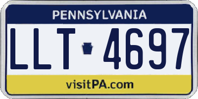 PA license plate LLT4697